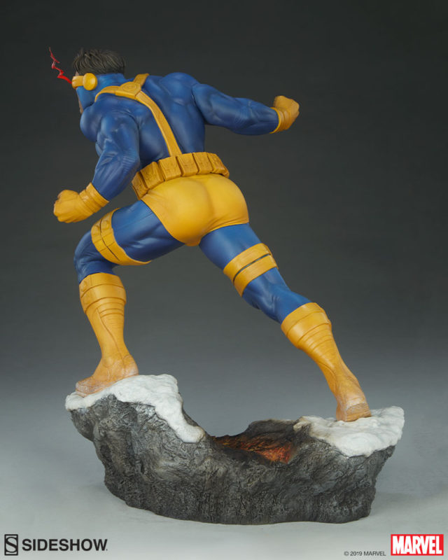 Back View of Cyclops Sideshow Collectibles X-Men Statue