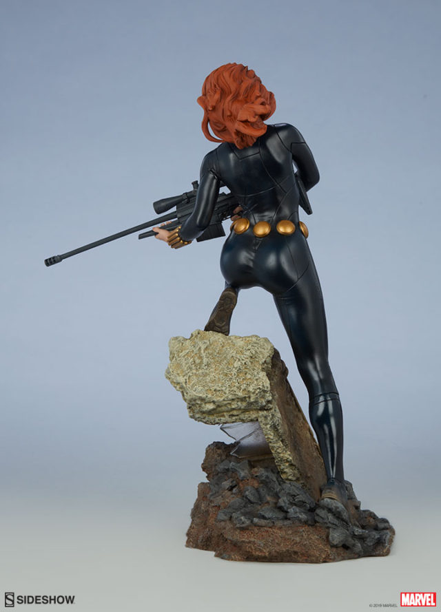 Back of Avengers Assemble Black Widow Resin Statue by Sideshow Collectibles