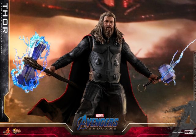 Endgame Hot Toys Thor Sixth Scale Figure with Mjolnir and Stormbreaker