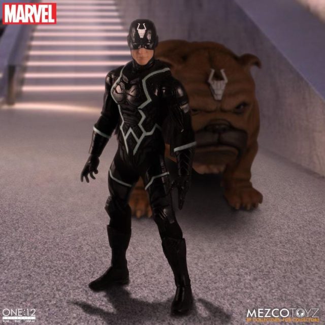 Marvel Legends Lockjaw 6 Inch Scale Figure MEZCO Toyz with Black Bolt