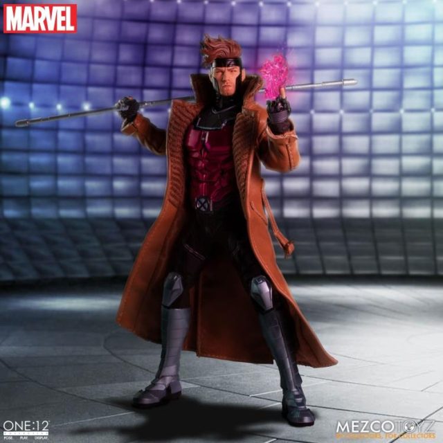 Mezco ONE 12 Collective Gambit with Bo Staff and Cards