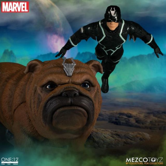 Mezco ONE 12 Collective Lockjaw and Black Bolt Figures