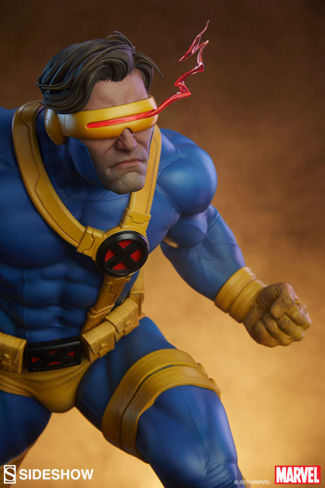 Side View of Sideshow Cyclops Statue Closed Mouth Head