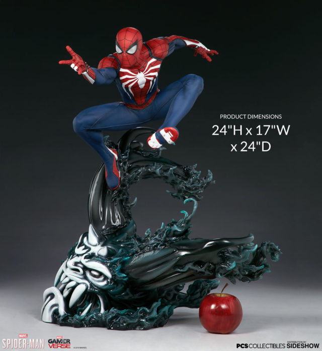 Size and Dimensions of PCS Spider-Man PS4 GamerVerse Statue