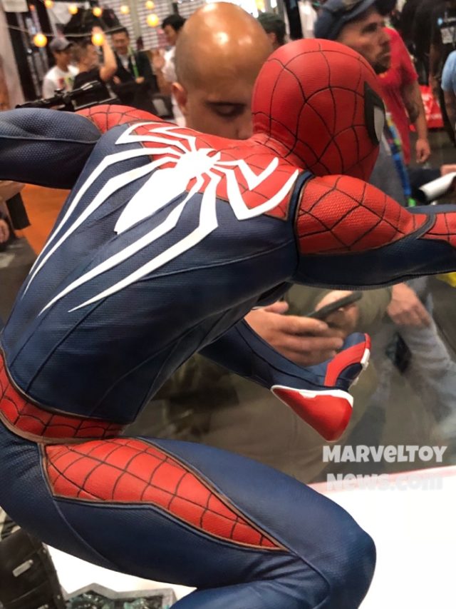 Back of PS4 Spider-Man PCS Statue at NYCC 2019