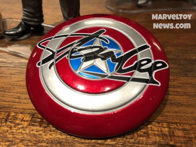 Marvel Legends Stan Lee Signature Captain America Shield Close-Up