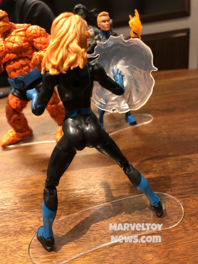 Back of Fantastic Four Marvel Legends Invisible Woman Figure