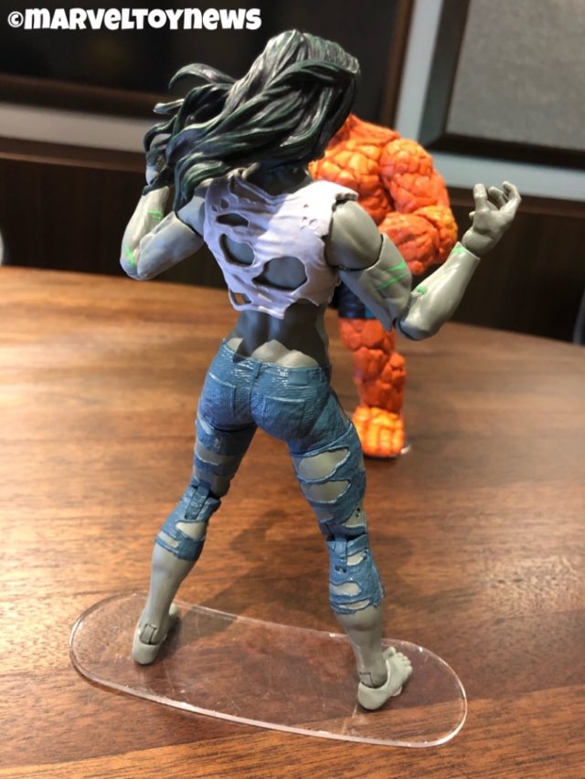 Back of She-Hulk Fantastic Four Marvel Legends Figure at New York Comic Con