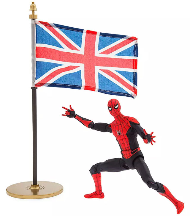 Disney Store Exclusive FFH Spider-Man with UK Union Jack Flag