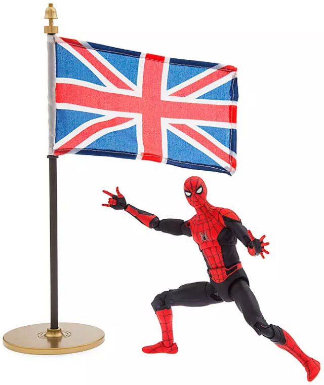 Disney Store Exclusive FFH Spider-Man with UK Union Jack Flag