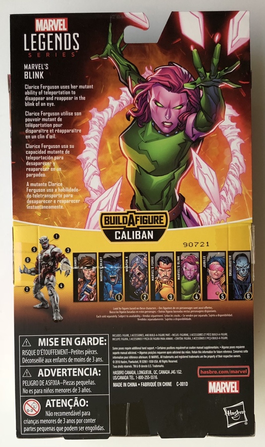 Box Back Blink Marvel Legends X-Men Caliban Series