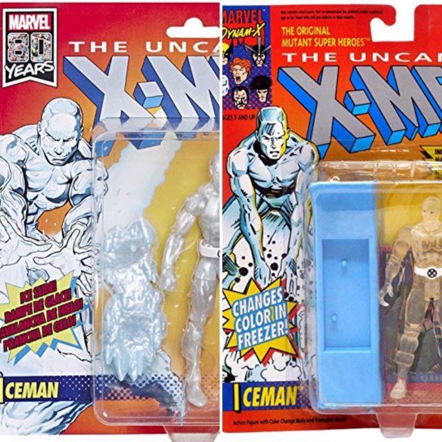 Comparison of Toybiz and Hasbro X-Men Iceman Figure Packaging