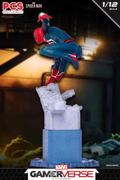 Back of GamerVerse Spider-Man Statue PopCultureShock Collectibles
