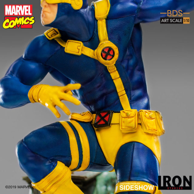 Close-Up of Cyclops Iron Studios X-Men BDS Statue Detailing