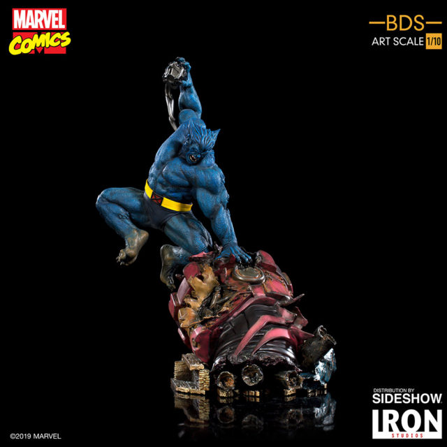 Iron Studios Beast X-Men Battle Diorama Series Statue on Sentinel Head Base