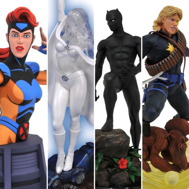 Diamond Select Toys Longshot Emma Frost Jean Grey Black Panther Statues