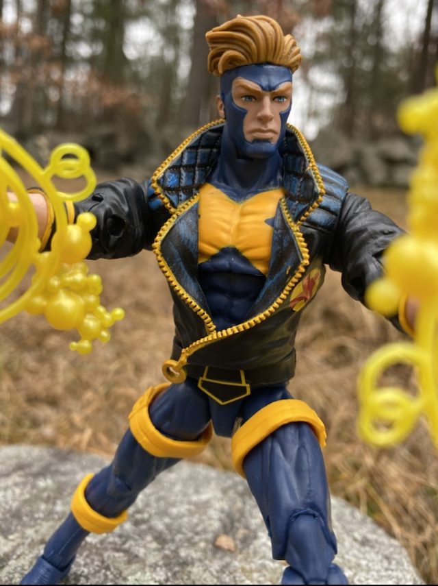 Close-up of 90s Havok Marvel Legends Figure