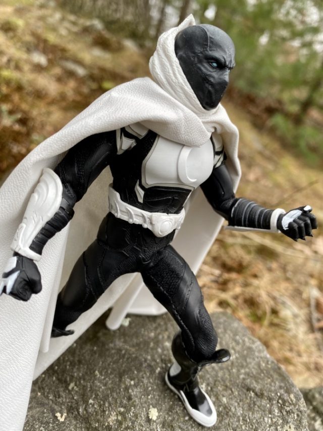 Modern Moon Knight Mezco Action Figure with Hood Pulled Back