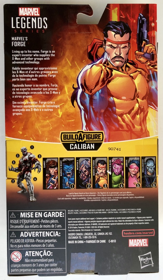 Box Back X-Men Legends Forge Action Figure Hasbro 2019