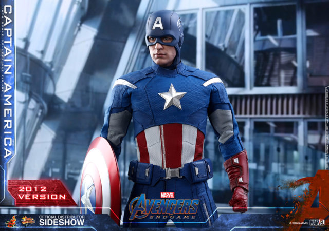  Avengers Endgame Hot Toys Captain America 2012 Time Heist Figure Masked