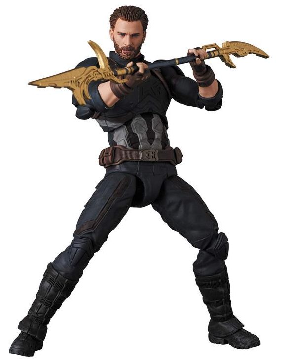 Captain America with Proxima Midnight Staff MAFEX Avengers Action Figure