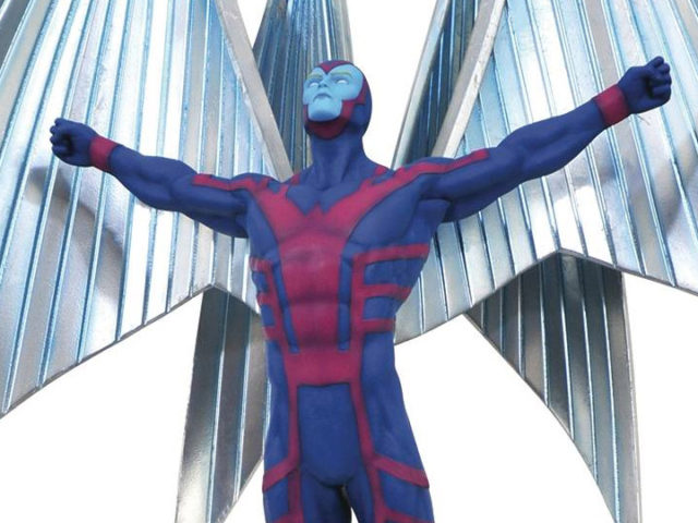 Close-Up of Archangel Marvel Premier Collection Statue