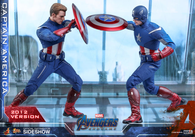  Hot Toys Endgame Captain America vs 2012 Cap Figures