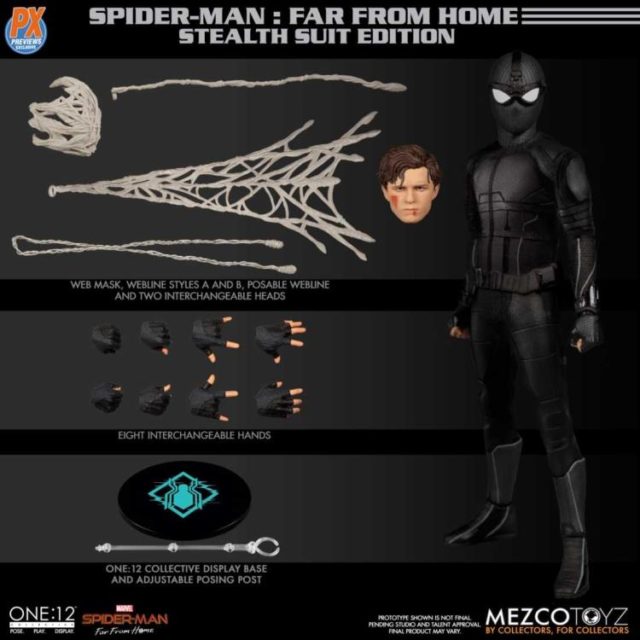 ONE12 Collective Stealth Suit Spider-Man Figure and Accessories