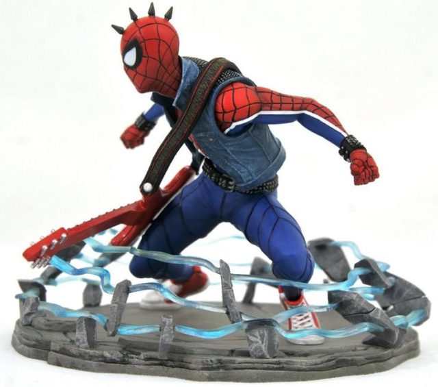 Side View of Gamestop Exclusive Spider-Punk Marvel Gallery Figure