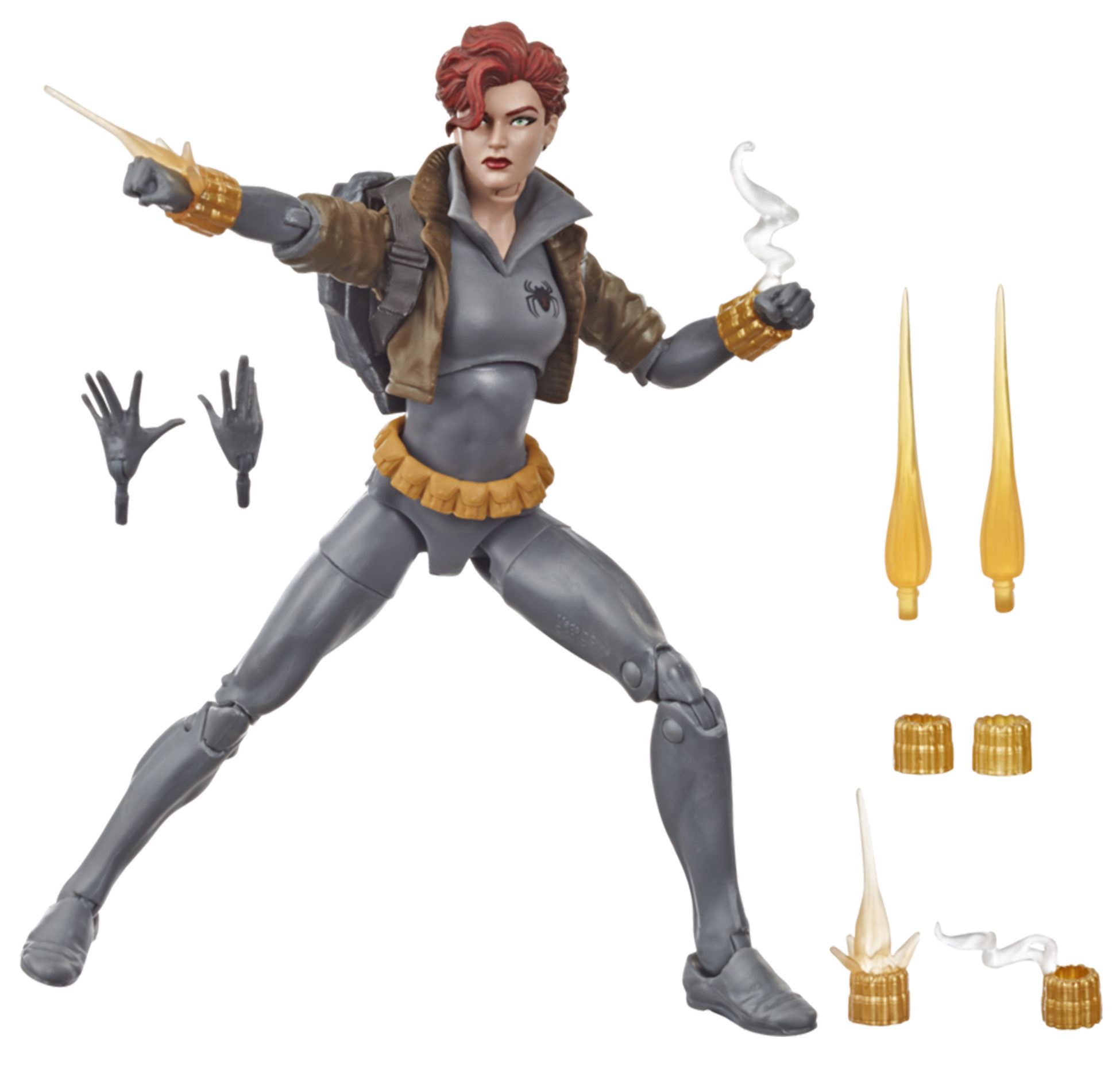 marvel legends black widow grey suit