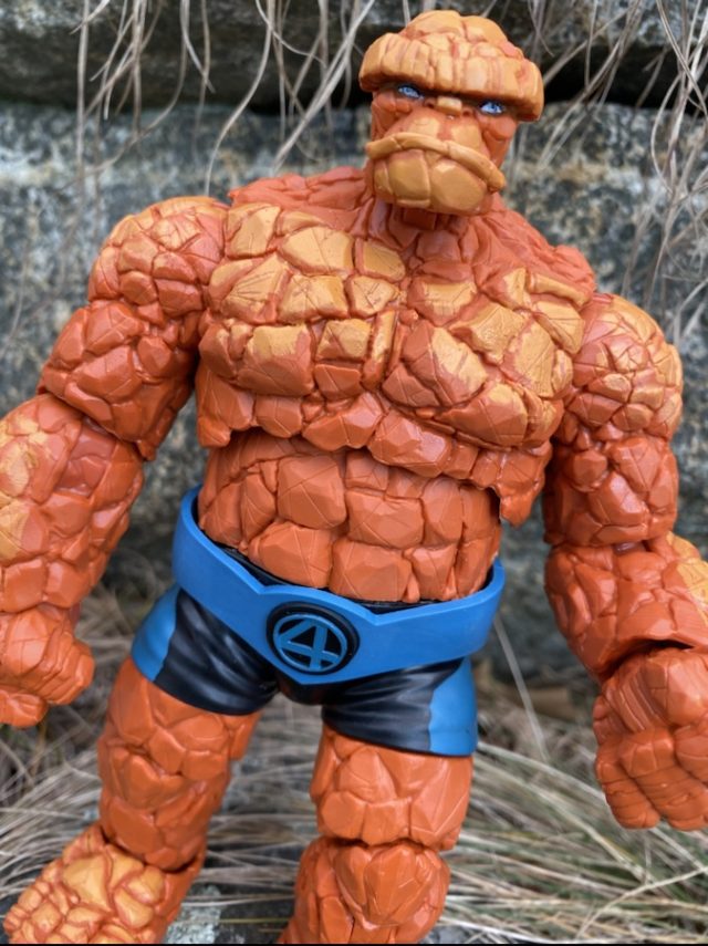 Close-Up of Paint Shading on Marvel Legends Thing 2020 Figure
