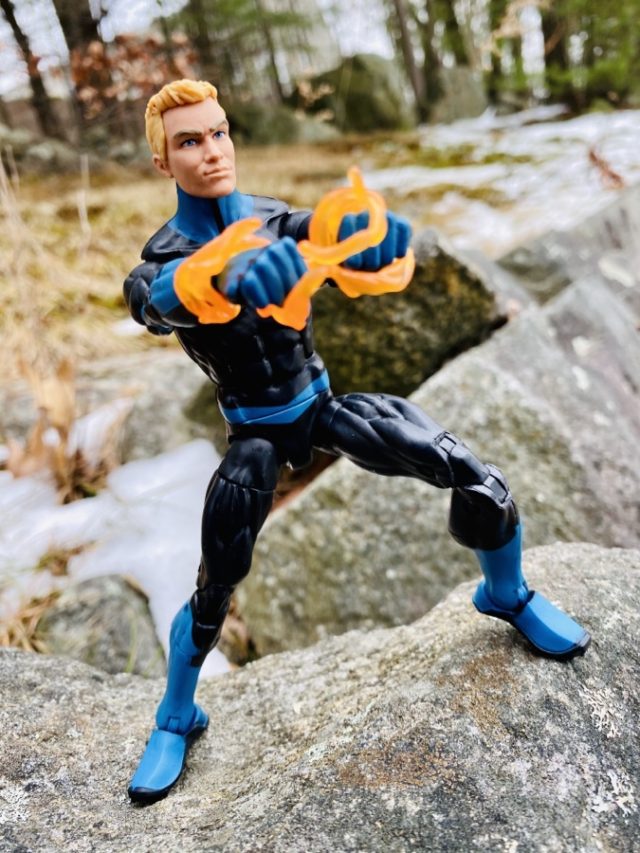 Flame Effects Pieces on 2020 Marvel Legends Human Torch Figure