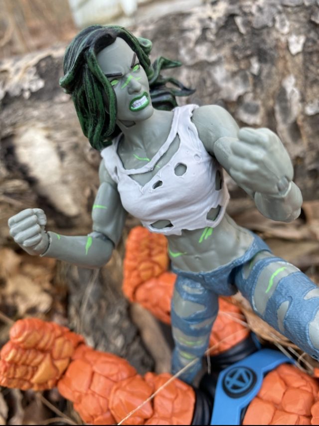 Close-Up of Grey She Hulk Marvel Legends Action Figure