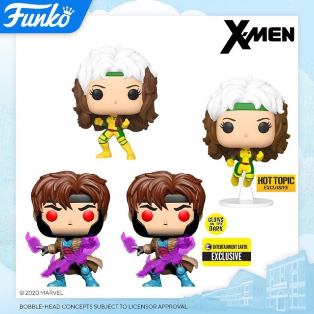 Funko POP Vinyls Gambit and Rogue Figures