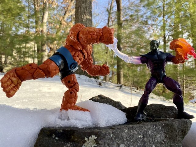 Fantastic Four Marvel Legends Super Skrull Build A Figure vs Thing