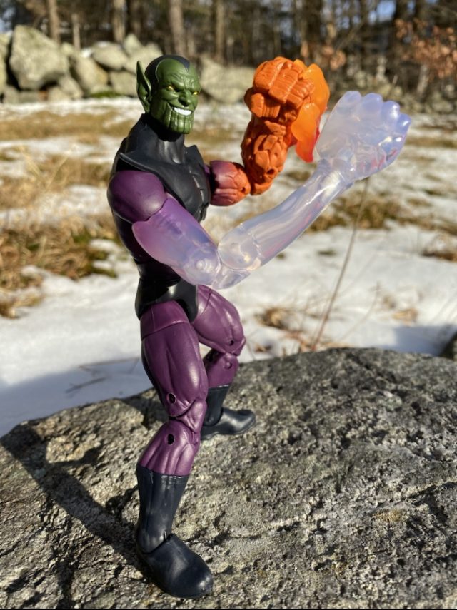 Side View of 2020 Marvel Legends Super Skrull Action Figure