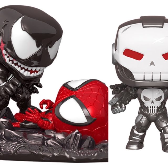 Funko POP Marvel PX Exclusives Venom vs Spiderman and War Machine Punisher