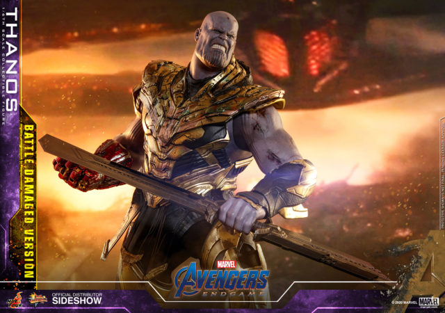 Battle Damaged Hot Toys Avengers Endgame Thanos Action Figure