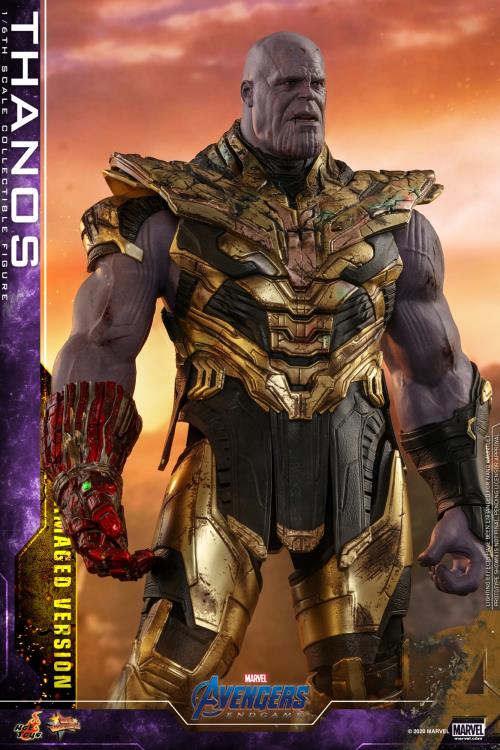 Hot Toys Thanos Battle Damaged Version Figure with new Sad Head Sculpt