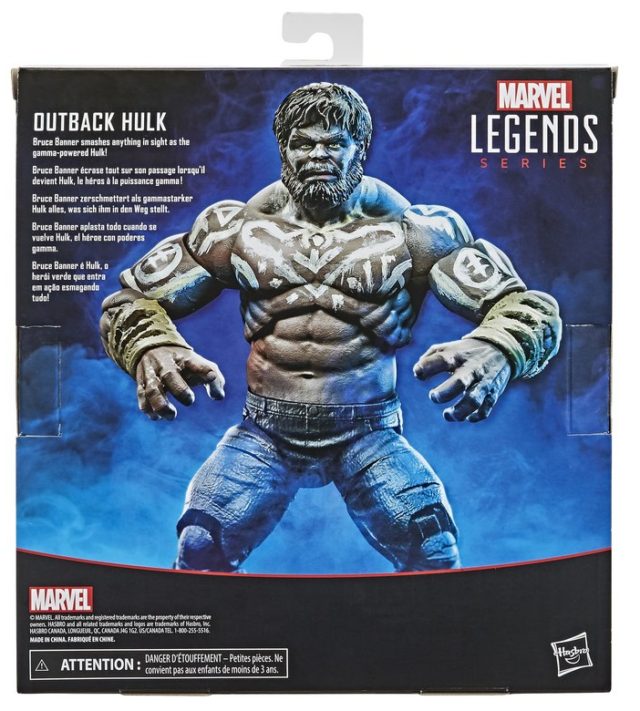 Outback Hulk Marvel Legends Box Back