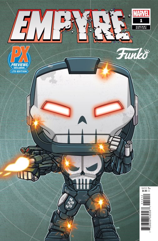 PX Exclusive Empyre 1 Variant Cover War Machine Punisher