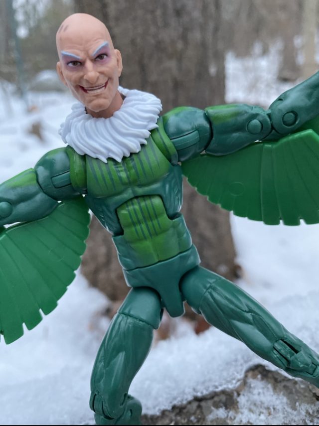 Close-Up of 2020 Marvel Legends Vulture Figure Head Sculpt