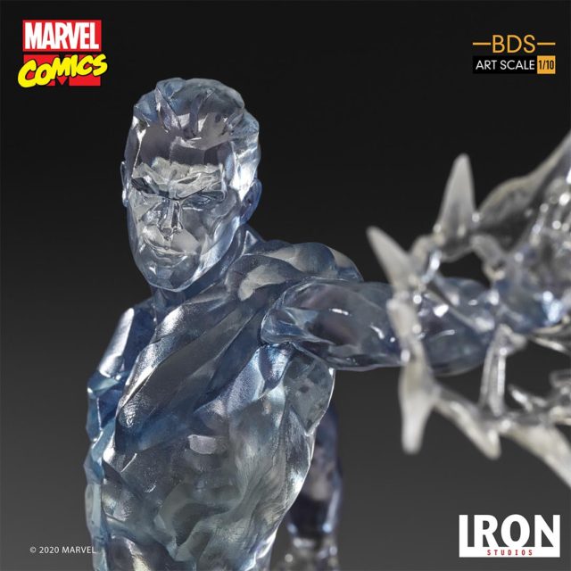 Iron Studios Iceman Portrait Close-Up Smirk