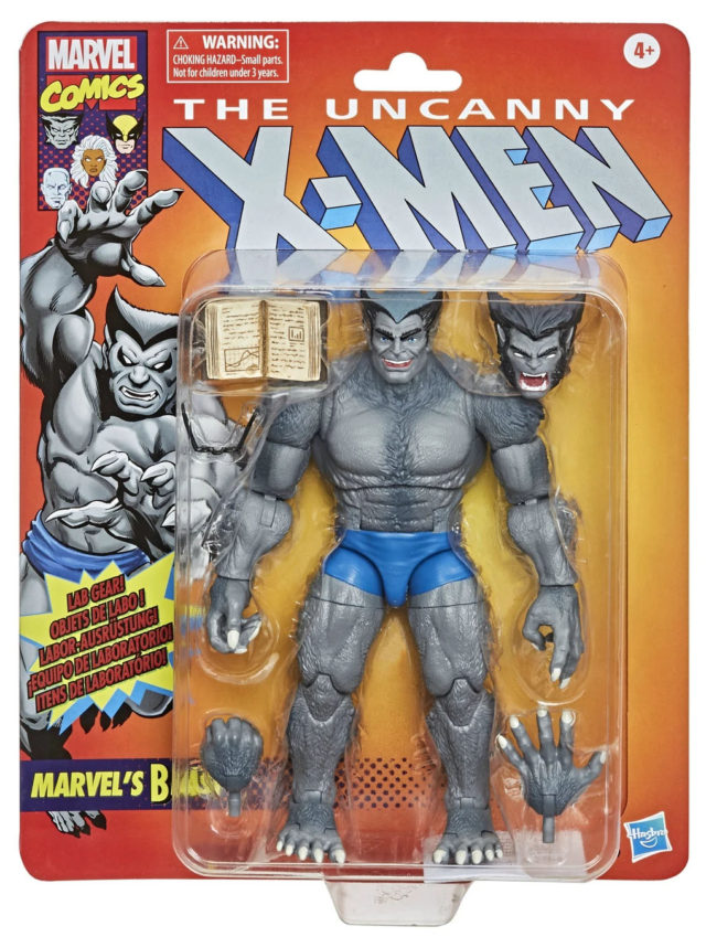 Marvel Legends Retro Beast Figure Packaged Grey