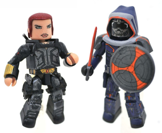 Marvel Minimates Black Widow Movie Taskmaster and Black Widow Figures