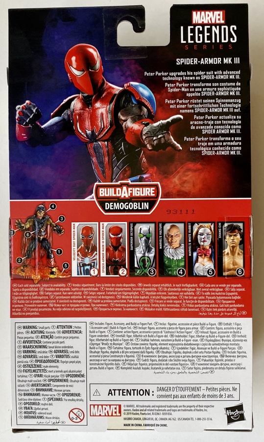 Box Back Spider-Man Armor Mk III Demogoblin Series Figure