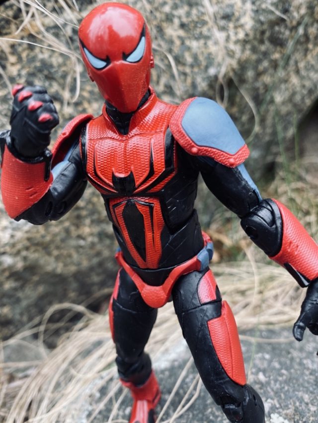 Close-Up of Spider-Man Armor Mark III Hasbro Marvel Legends Action Figure