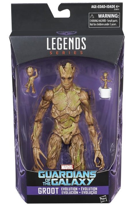 Groot Evolution Marvel Legends Figure Set Packaged