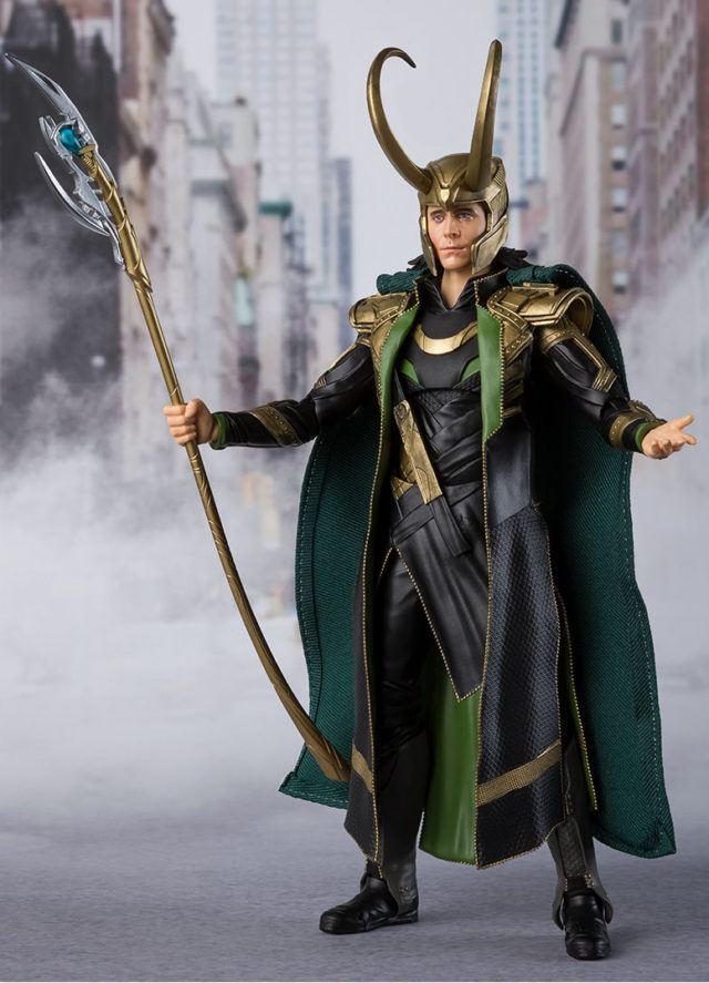 Loki SH Figuarts Bandai Exclusive Figure with Scepter and Helmet