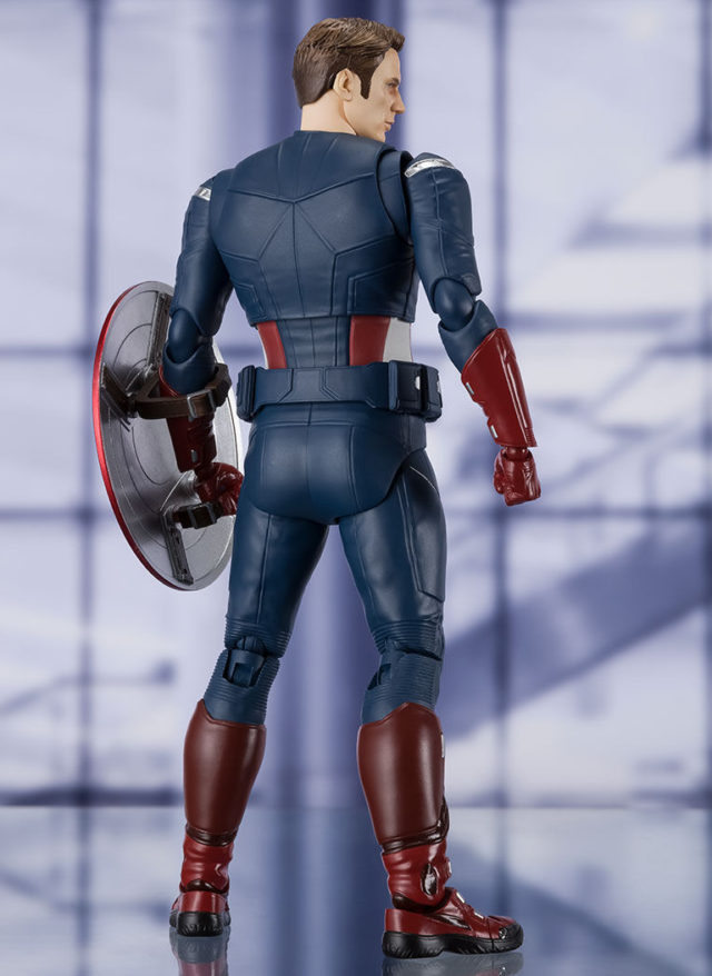 Back of Cap vs Cap Figuarts Avengers Endgame Movie Figure